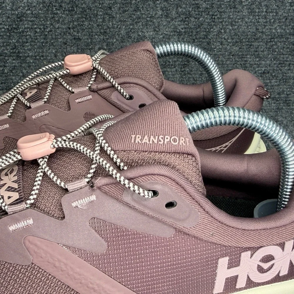 Hoka Transport Shoes Womens Mauve Rose Cordura Vibram Lifestyle Walking Sneakers - Picture 6 of 15